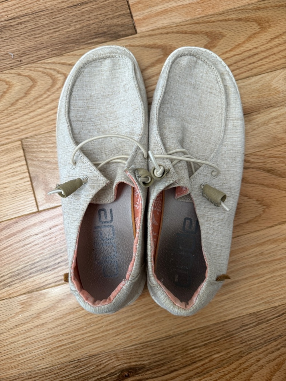 Well Worn Hey Dude Casual Slip-On Loafers in Natural Beige